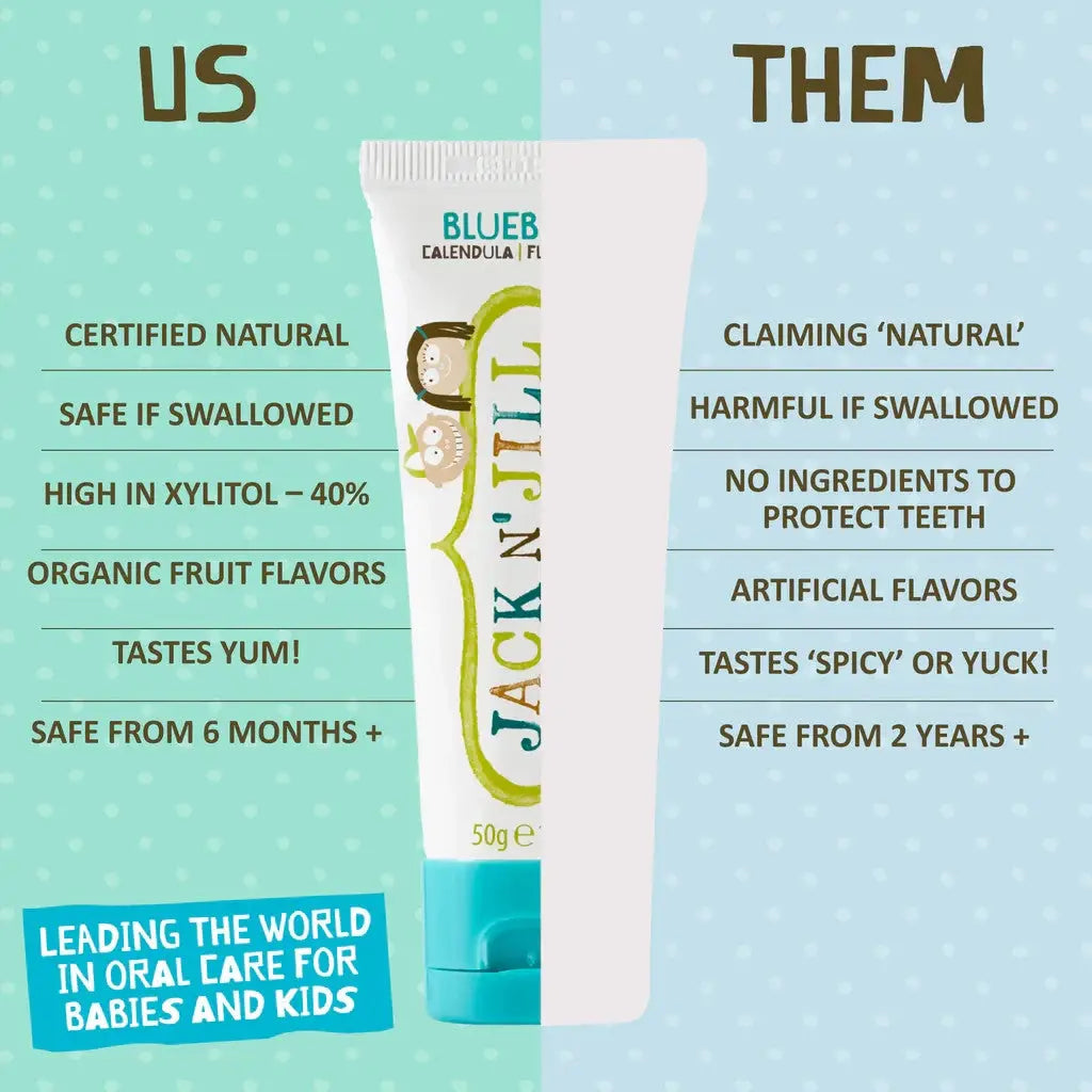 Jack N' Jill Natural Certified Toothpaste Blueberry 50g