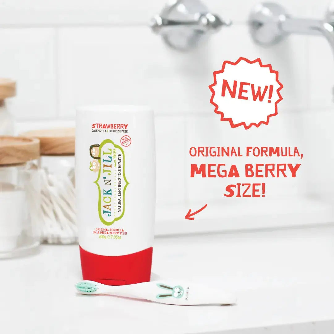 Jack N' Jill Mega Berry Natural Certified Toothpaste Strawberry 200g