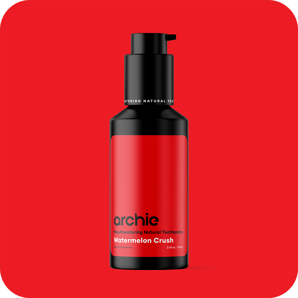 Archie Natural Toothpaste with Hydroxyapatite - Watermelon Crush bottle