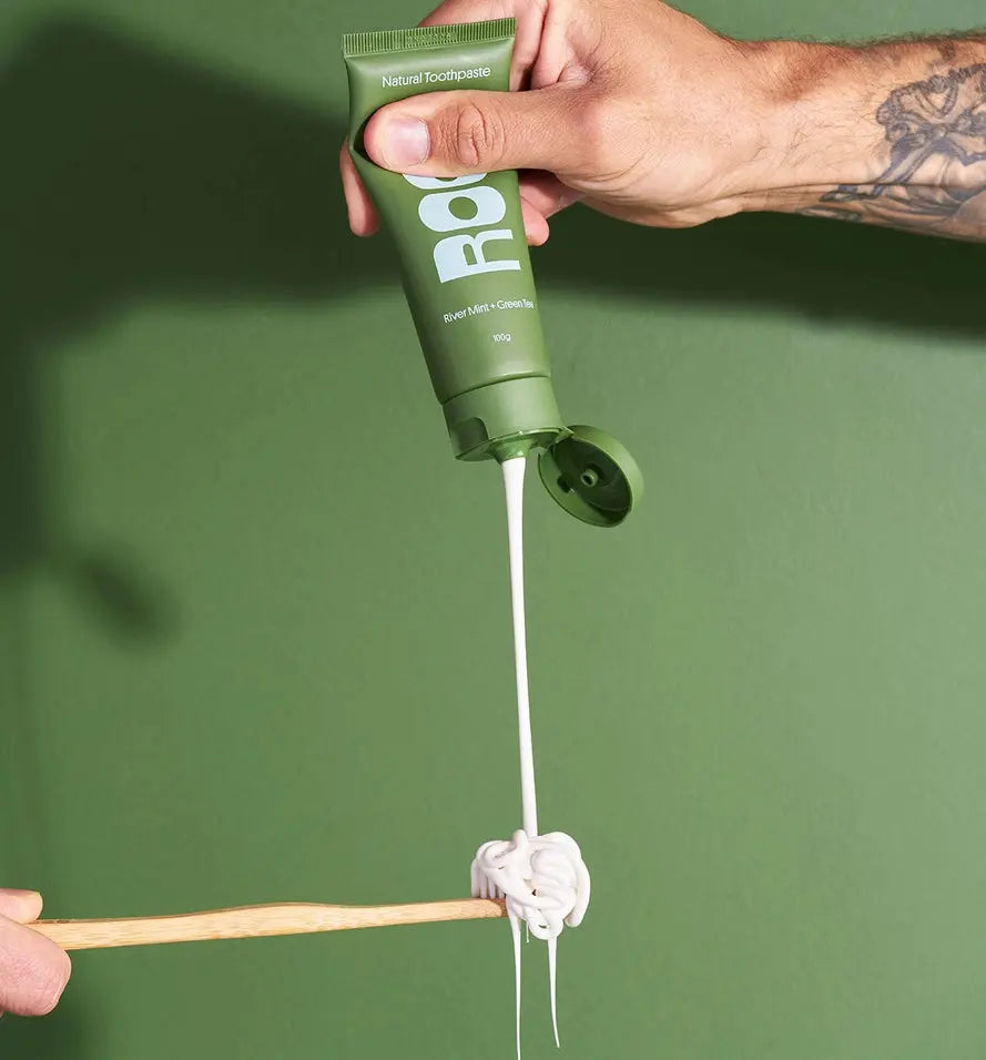 ROCC Natural Toothpaste, RIver Mint + Green Tea squeeze