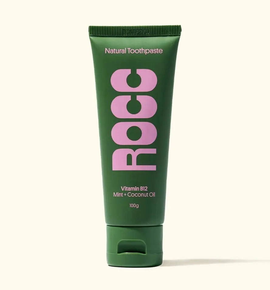 Rocc Naturals Vitamin B12 Mint + Coconut Oil Toothpaste Rocc Naturals