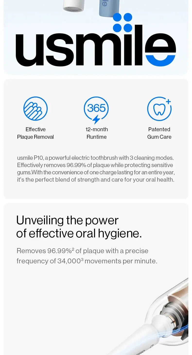 usmile P10 Sonic Electric Toothbrush usmile