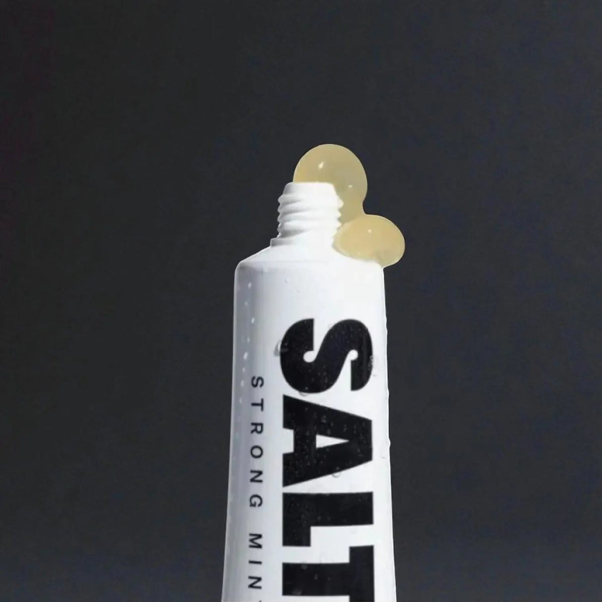 Close up of saltrain toothpaste