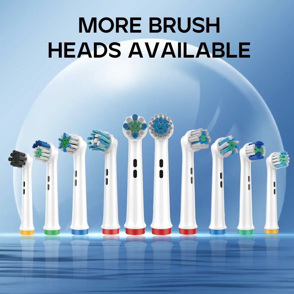 showcase of different types of compatible brush heads