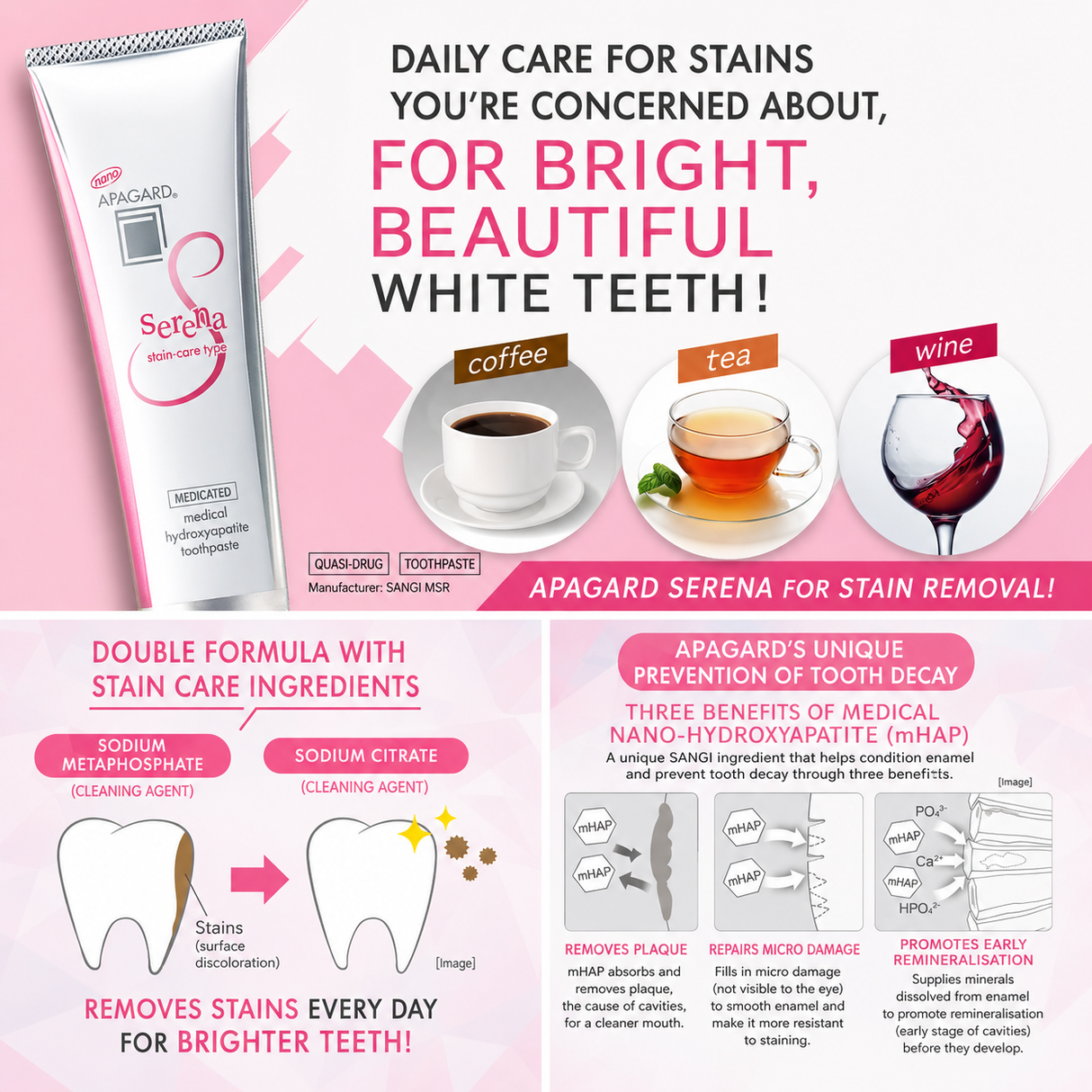 APAGARD Serena Nano-Hydroxyapatite Toothpaste – Jasmine Mint