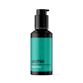 Archie Natural Toothpaste with Fluoride - Magic Mint, pump bottle