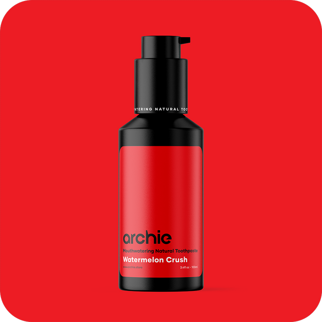 Archie Natural Toothpaste with Hydroxyapatite  - Watermelon Crush bottle