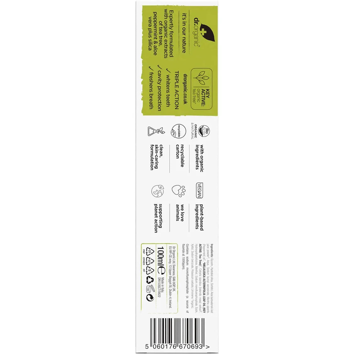 Dr Organic Tea Tree Toothpaste – 100ml