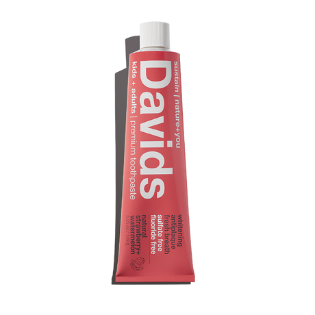 Davids Kids + Adults Natural Premium Toothpaste - Strawberry Watermelon