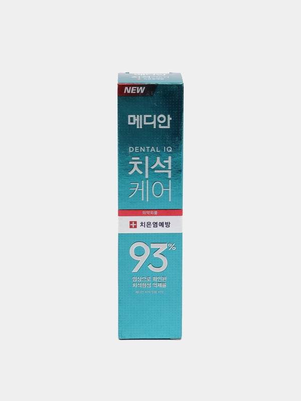 Median toothpaste product box on a white background.