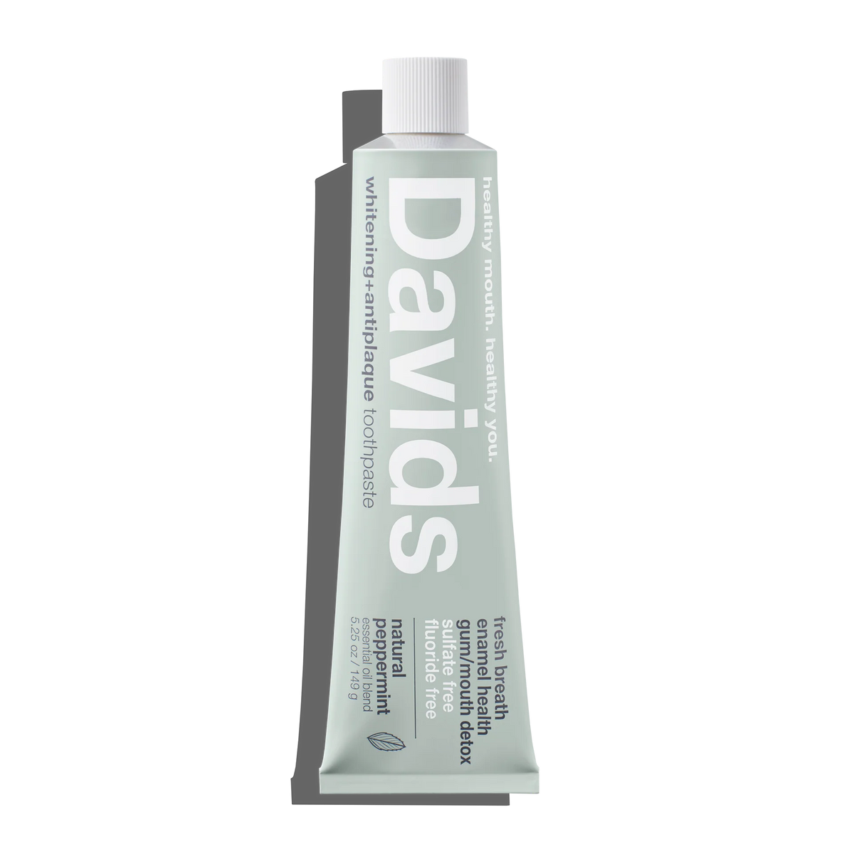 Davids Premium Peppermint Toothpaste – Natural Whitening & Antiplaque 149g