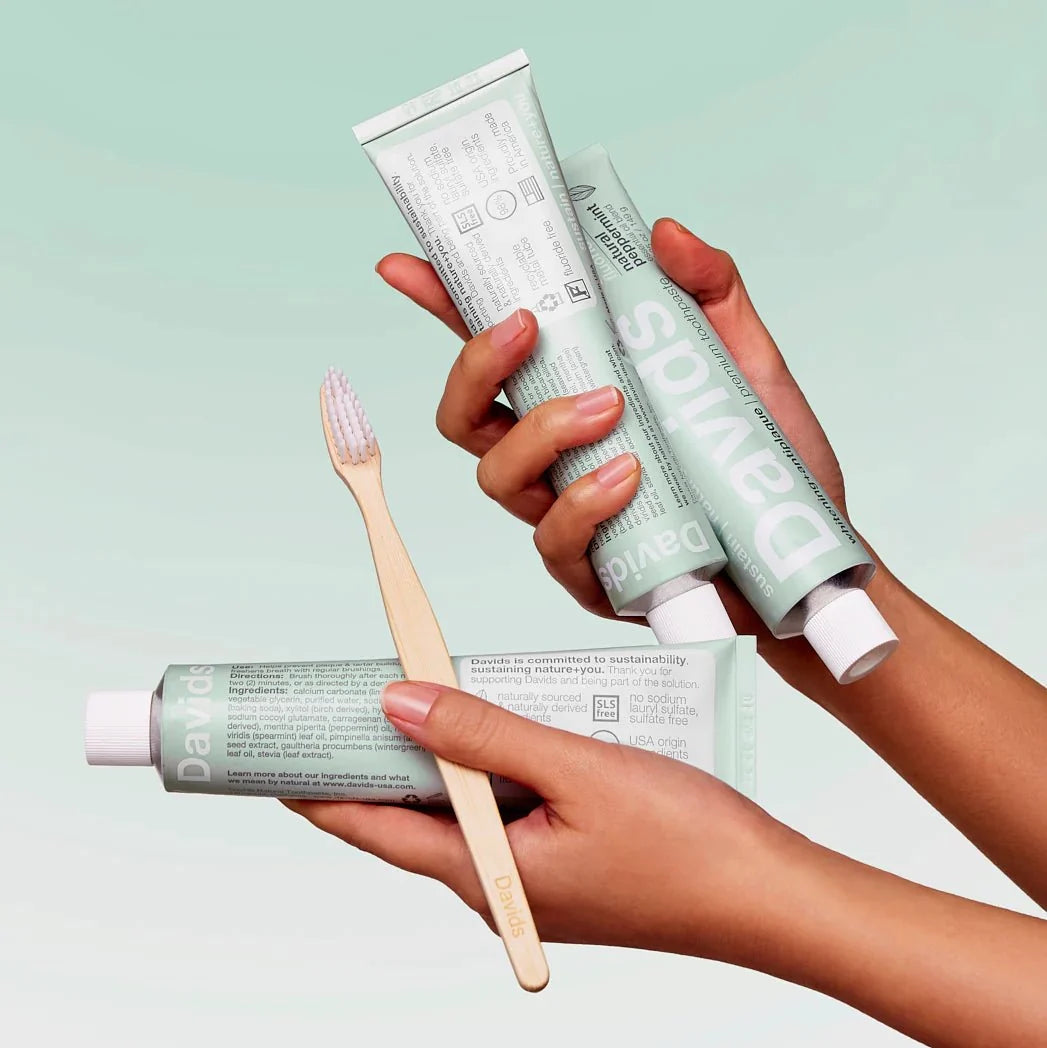 Davids Premium Peppermint Toothpaste – Natural Whitening & Antiplaque 149g