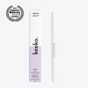 Graphic of Keeko Botanical Whitening pen showing its award winning status