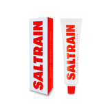 Saltrain toothpaste tube and packaging on a white background
