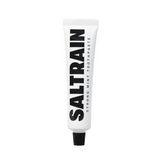 Saltrain Strong Mint toothpaste tube on a white background