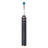 An electric toothbrush with a green and blue brush head, featuring text that highlights its 360-degree surround capability and deep cleaning action.